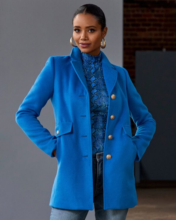 Classic Tailored Coat Princess Blue