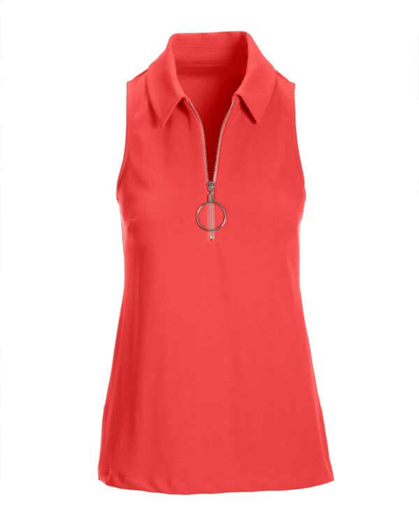 Collared Zip-Up Sleeveless Knit Top Dubarry - Image 2