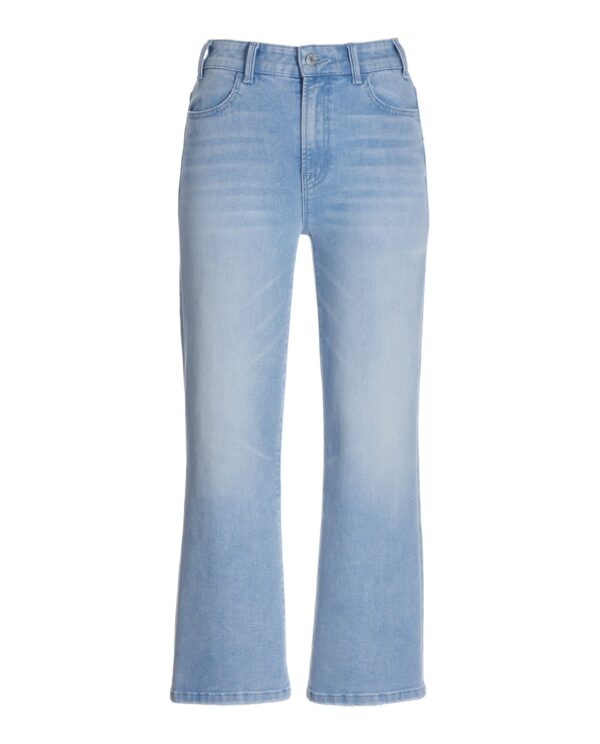 Malibu Wide Leg Cropped Jean Light Wash Denim - Image 2