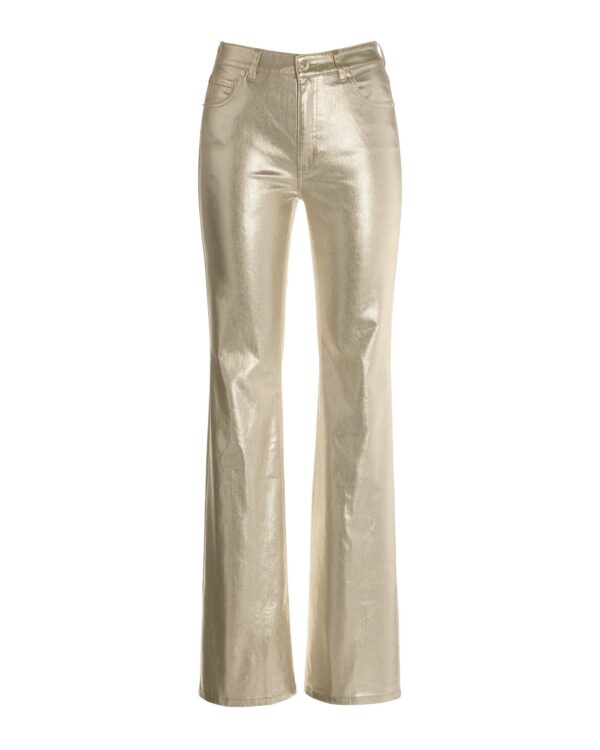 Monterey Metallic Coated High Waist Bootcut Jean Gold Metallic - Image 2