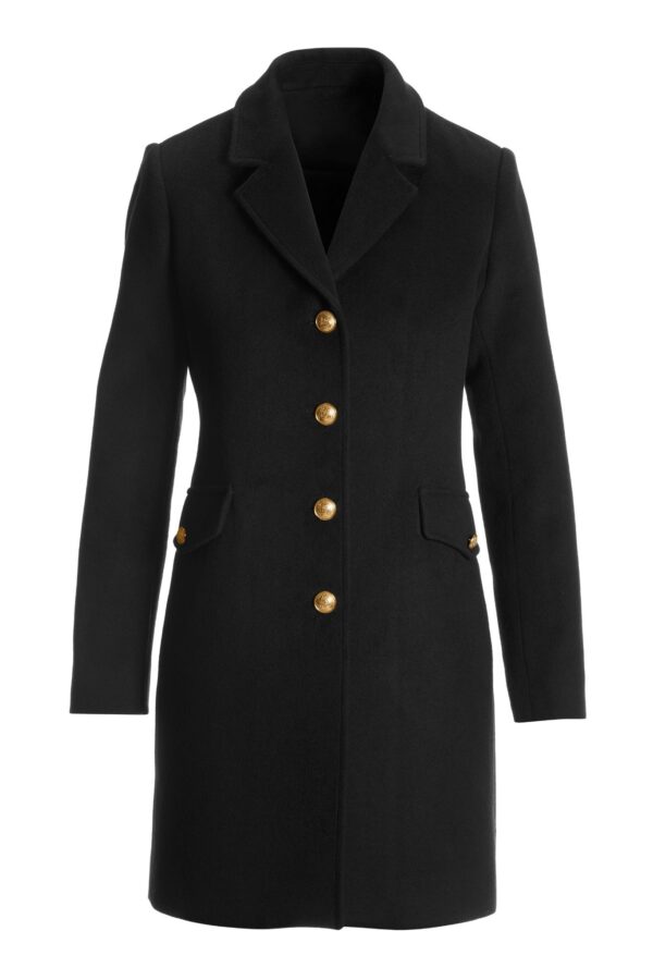 Classic Tailored Coat Black - Image 2