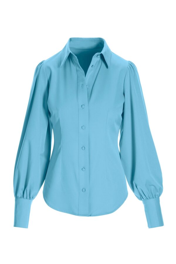 Victoria Chic Drama Sleeve Shirt Airy Blue - Image 2