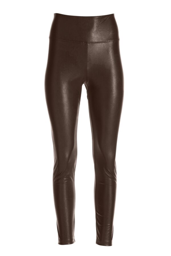 Aspen Faux Leather Pull On Legging Chocolate Torte - Image 2