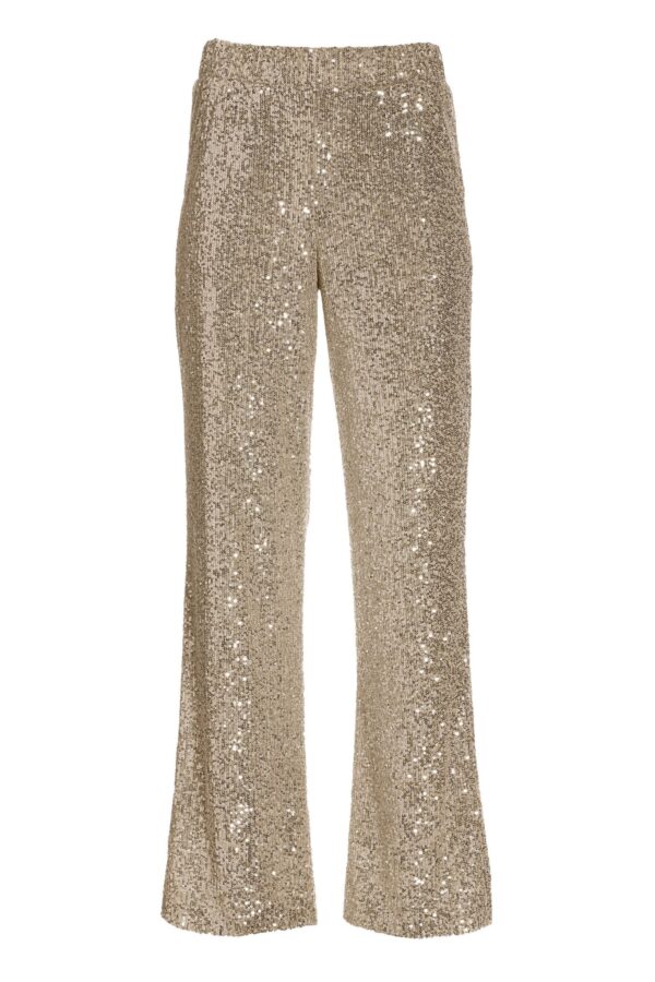 All Over Sequin Palazzo Pant Champagne - Image 2